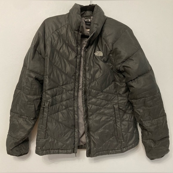 The North Face Dark Gray Puffer Aconcagua Jacket - Picture 2 of 7